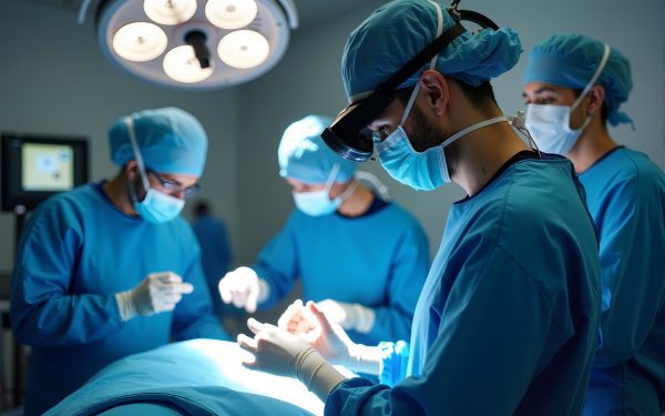 a cutting-edge medical procedure, augmented reality assistance.